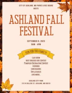 Ashland Fall Festival & Car Show @ Ashland City Park