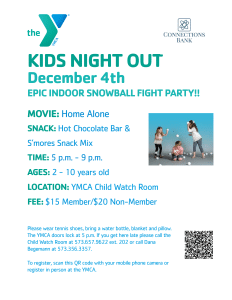 YMCA Kids Night Out @ Southern Boone Area YMCA