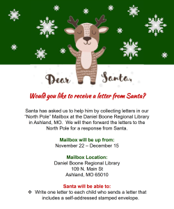 Letters From Santa @ Daniel Boone Regional Library