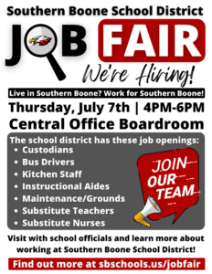 Southern Boone School District Job Fair @ Central Office Boardroom