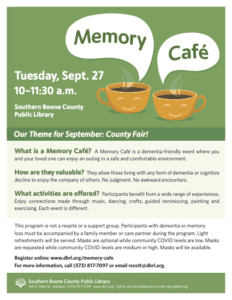 Memory Cafe @ Southern Boone County Public Library