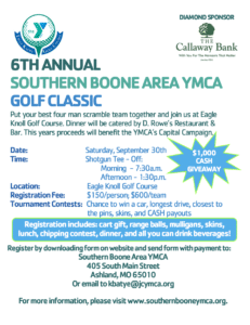 6th Annual Southern Boone Area YMCA Golf Tournament @ Eagle Knoll Golf Course